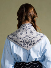 Load image into Gallery viewer, Hansel From Basel Cashmere Bandana Triangle Scarf | Gray