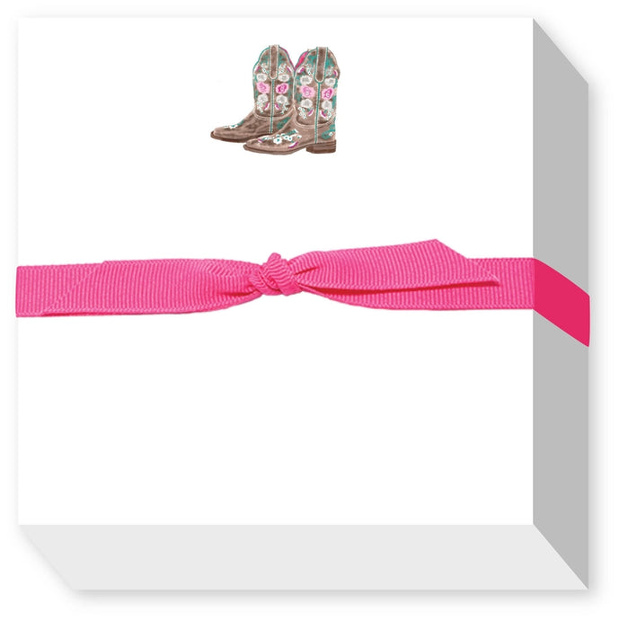 Cowgirl Boots Stacked Square Notepad