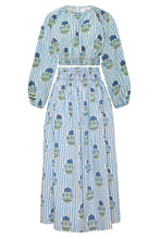 Load image into Gallery viewer, Maison Marigold Newport TOP | Blue &amp; Green Blockprint