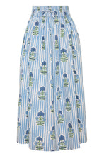Load image into Gallery viewer, Maison Marigold Newport SKIRT | Blue &amp; Green Blockprint