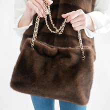 Load image into Gallery viewer, Faux Fur Mink Tote Bag