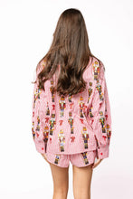 Load image into Gallery viewer, FINAL SALE. Queen Of Sparkles Red Stripe Nutcracker Christmas Button Down