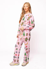 Load image into Gallery viewer, Queen Of Sparkles Light Pink Christmas Icon SWEATPANTS