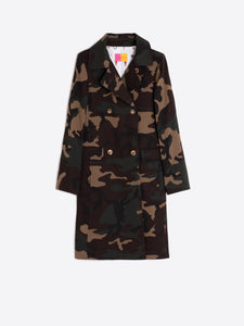 Vilagallo Camouflage Trench Coat | Neon Pink