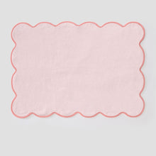 Load image into Gallery viewer, Weezie Towels Scallop Bath Mat | Coral On Ballet Pink