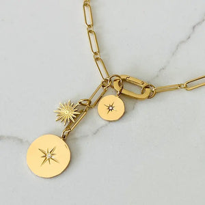 Cascade Eclipse Paperclip Necklace
