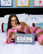 Load image into Gallery viewer, Furbish Studio Fun In Dysfunctional Needlepoint Pillow