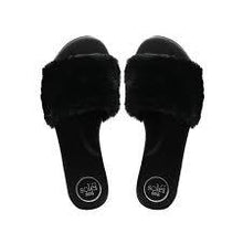 Load image into Gallery viewer, Solei Sea Ziela Fur Slide | Sable &amp; Black