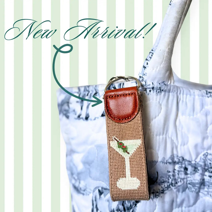 Dirty Martini Needlepoint Key Fob