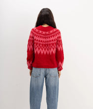 Load image into Gallery viewer, Michele &amp; Hoven Andie Fair Isle Sweater | Pink &amp; Red