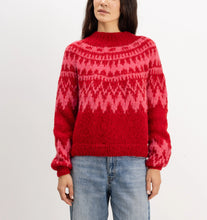 Load image into Gallery viewer, Michele &amp; Hoven Andie Fair Isle Sweater | Pink &amp; Red