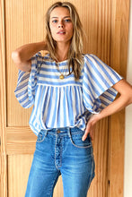 Load image into Gallery viewer, Emerson Fry Basalie Top | Scallop Blue Stripe