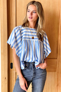 Emerson Fry Basalie Top | Scallop Blue Stripe