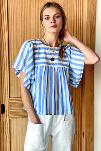 Emerson Fry Basalie Top | Scallop Blue Stripe