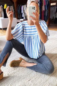 Emerson Fry Basalie Top | Scallop Blue Stripe
