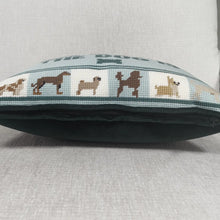 Load image into Gallery viewer, Home Is Where The Dog Is Needlepoint Pillow