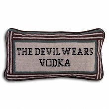 Load image into Gallery viewer, The Devil Wears Vodka Needlepoint Pillow