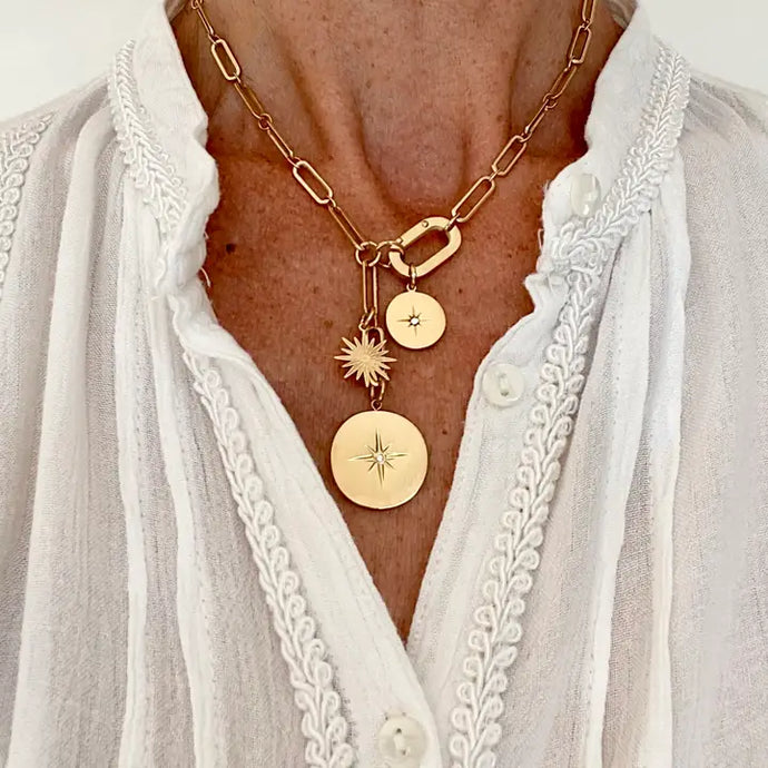 Cascade Eclipse Paperclip Necklace