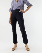 Load image into Gallery viewer, Ann Mashburn Faye Flare Cropped Pant | Navy Ponte Knit