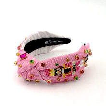 Load image into Gallery viewer, Pink Nutcracker Cross-Stitch Headband