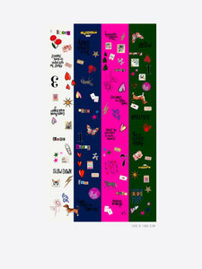 Vilagallo Graffiti Colorblock Scarf