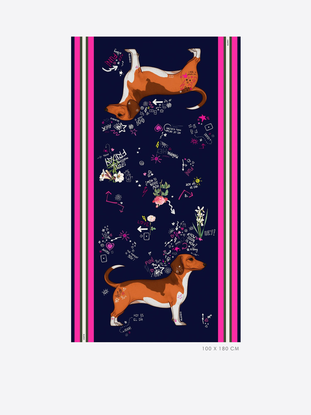 Vilagallo Dachshund Quirky Scarf