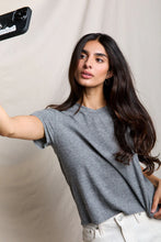 Load image into Gallery viewer, Perfect White Tee Harley Cotton Boxy Crewneck Tee | Heather Grey