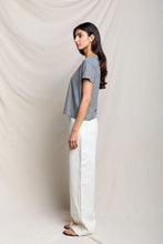 Load image into Gallery viewer, Perfect White Tee Harley Cotton Boxy Crewneck Tee | Heather Grey