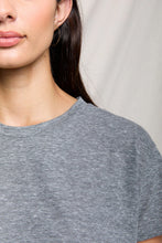 Load image into Gallery viewer, Perfect White Tee Harley Cotton Boxy Crewneck Tee | Heather Grey