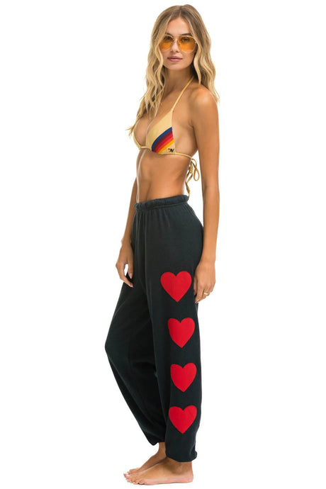 Aviator Nation HEART STITCH 4 SWEATPANTS | CHARCOAL