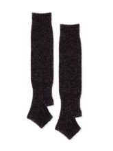 Load image into Gallery viewer, Hansel From Basel Alpaca Boucle Slouchy Legwarmer | Ivory &amp; Charcoal