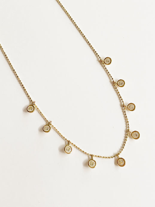 One Carat Dangling Diamond Necklace