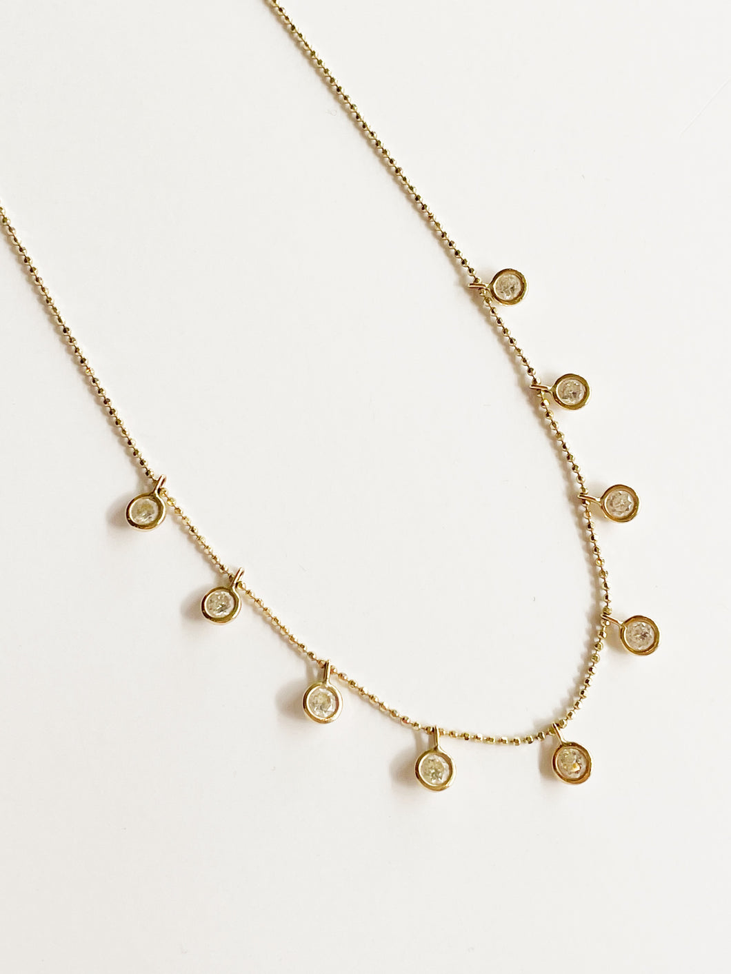 One Carat Dangling Diamond Necklace