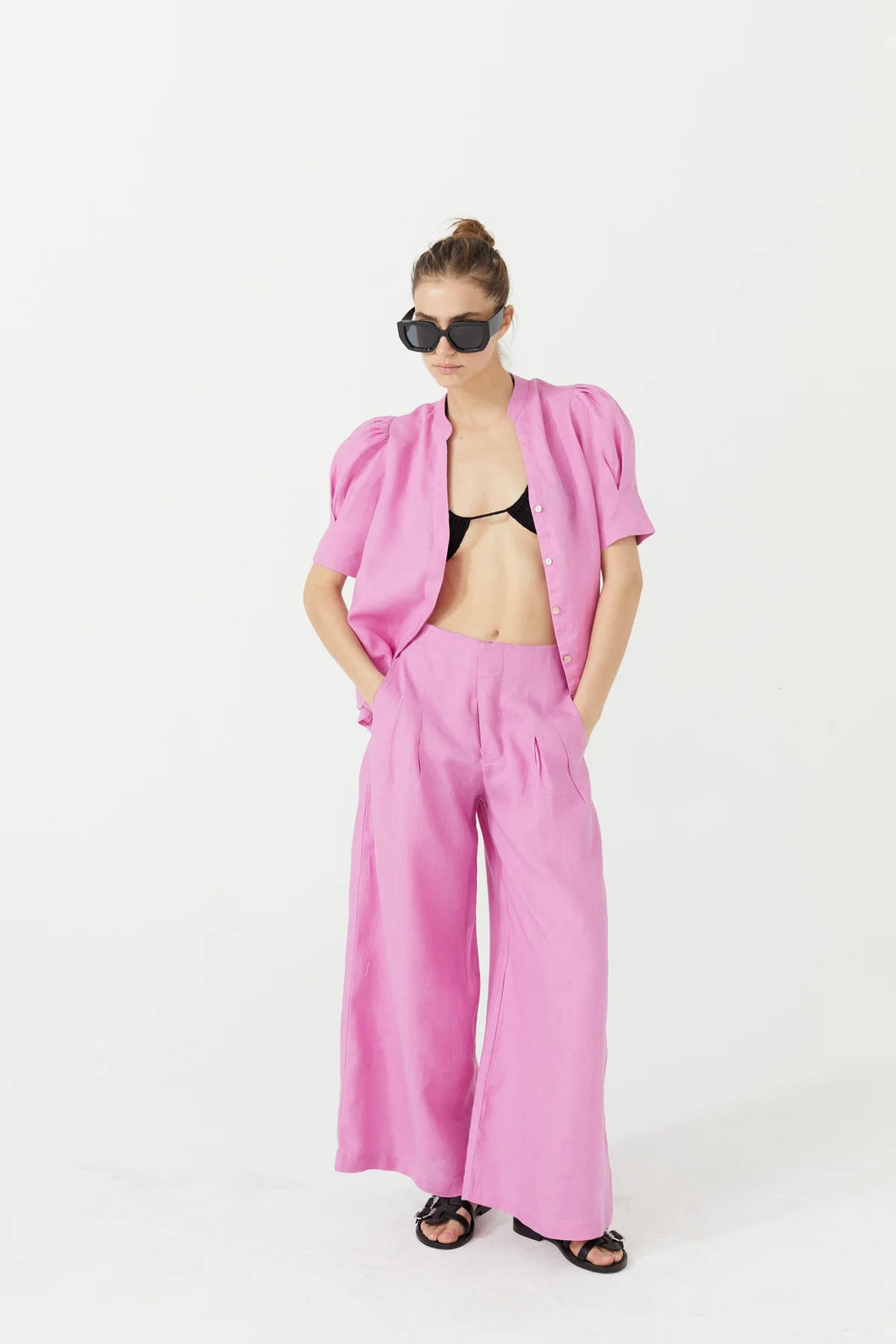 Linen Pant | Petunia Pink