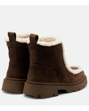 Load image into Gallery viewer, Inuikii Brown Biker Suede Ankle Boots