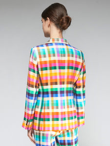 Vilagallo Vichy Multicolor Check Blazer