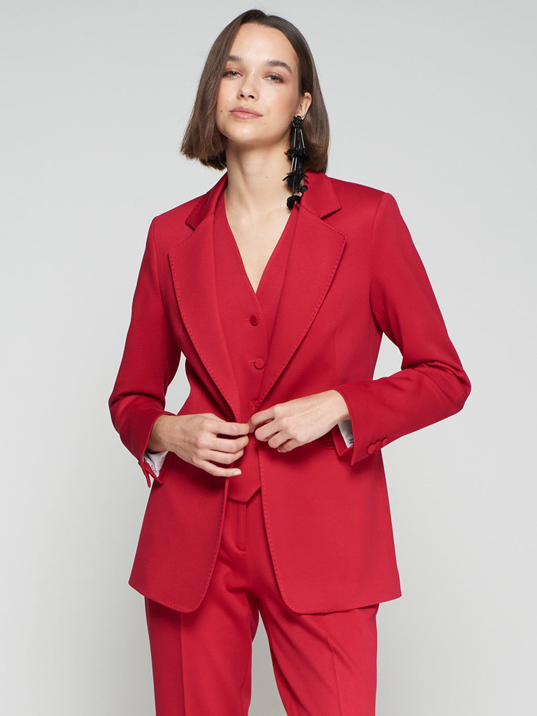 Vilagallo Red Structured Blazer