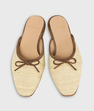 Load image into Gallery viewer, Ann Mashburn Joy Mule | Khaki Coated Raffia