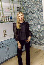 Load image into Gallery viewer, Sail To Sable Puff Sleeve Top | Black