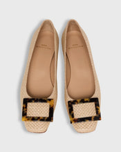 Load image into Gallery viewer, Ann Mashburn Buckle Shoe | Khaki Basketweave