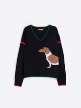 Load image into Gallery viewer, Vilagallo Dachshund Sweater | Black