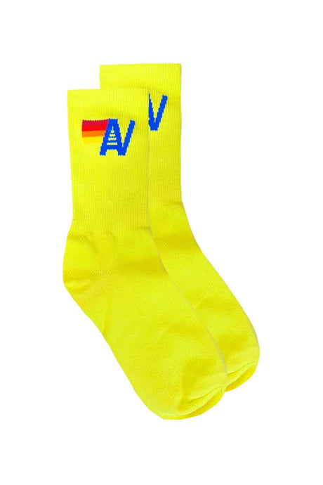 Aviator Nation Logo Sock | Neon Yellow