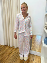 Load image into Gallery viewer, Joy Street Mahjong Women’s Button Front Long Pajama Set