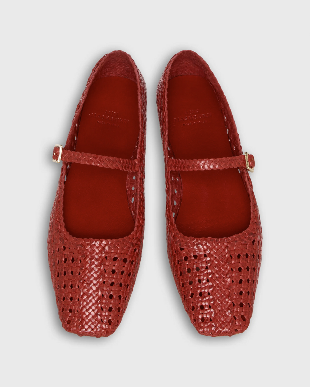 廃盤REDMAN / MARRY JANE Ann Mashburn Handwoven Mary Jane | Red Woven Leather – Cat & Kate