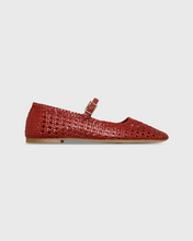Load image into Gallery viewer, Ann Mashburn Handwoven Mary Jane | Red Woven Leather