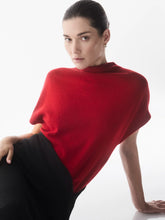 Load image into Gallery viewer, Brochu Walker The Morten Funnel Neck Cashmere Top | Crimson Red