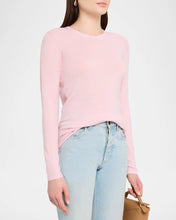 Load image into Gallery viewer, Majestic Filatures 100% Machine Washable Cashmere Long Sleeve Crewneck | Blossom Pink