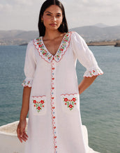 Load image into Gallery viewer, Pink City Prints Folk Scallop Ava Dress