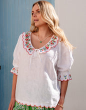 Load image into Gallery viewer, Pink City Prints Folk Scallop Ava Top