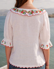 Load image into Gallery viewer, Pink City Prints Folk Scallop Ava Top